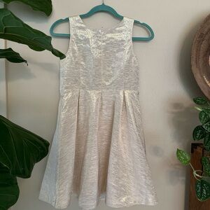 Nordstrom Cream Pleated Halter Dress